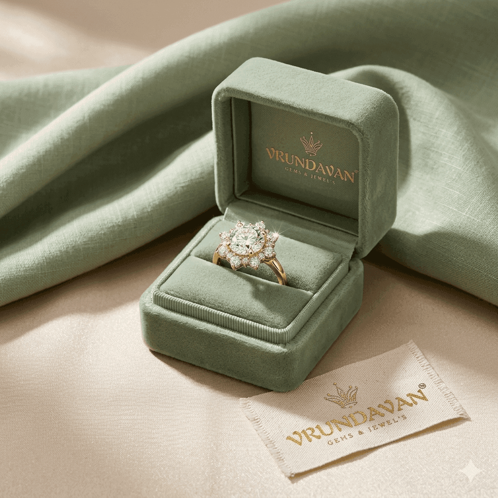 2.74CT Round Diamond Halo Engagement Ring 14K Gold, Floral Cluster Diamond Ring, Unique Bridal Ring, Luxury Wedding Ring for Women